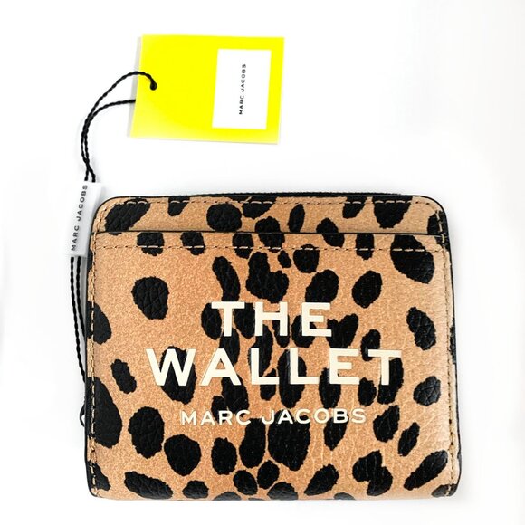 Marc Jacobs "The Wallet" Cheetah Mini Compact Wallet - Picture 1 of 6